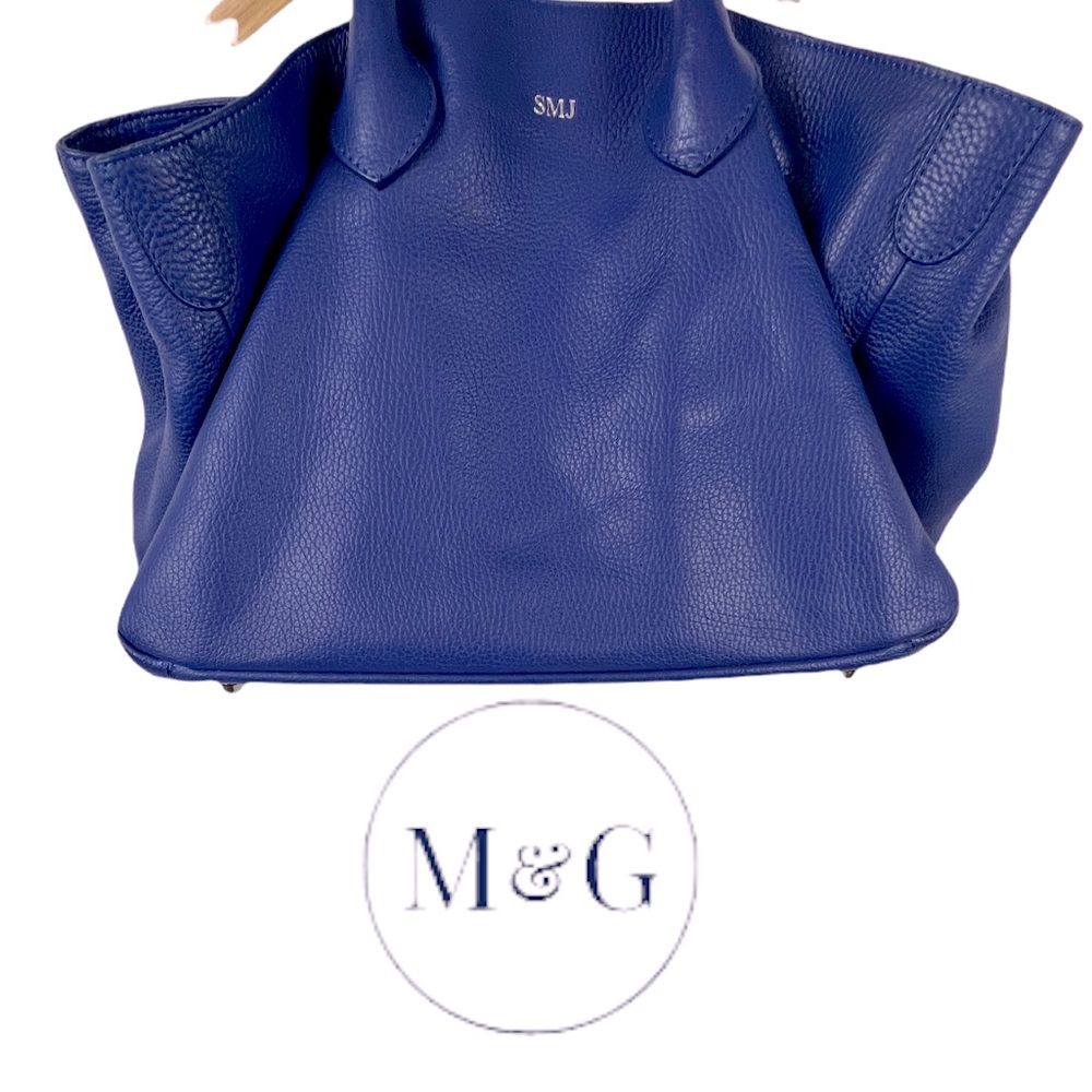 MARK AND GRAHAM WOMENS BAG LEATHER ROYAL BLUE